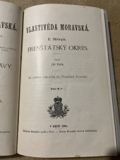 kniha Vlastivěda moravská II. - Místopis Moravy III. Jičínský kraj - Frenštátský okres, Musejní spolek 1908