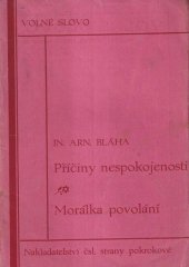 kniha Příčiny nespokojenosti Morálka povolání, Čsl. strana pokroková 1933