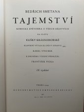 kniha Tajemství Komiska zpevohra o trech dejstvích, Hudební Matice Umělecké Besedy 1944