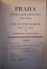 kniha Praha očima pokrokového člověka Úplný průvodce [s barevným plánem a seznamem ulic], Volné myšlenky 1935