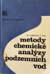 kniha Metody chemické analýzy podzemních vod, Ústřední ústav geologický 1973