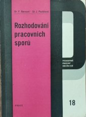 kniha Rozhodování pracovních sporů, Práce 1967