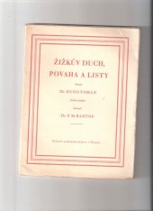 kniha Žižkův duch, povaha a listy, Státní nakladatelství 1924