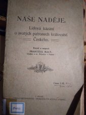 kniha Naše naděje Lidová kázání o sv. patronech král. Českého, Francl 1917