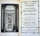kniha Abbildungen Böhmischer und Mährischer Gelehrten und Künstler 2. díl nebst kurzen nachrichten von ihren leben und werken, Iohann Karl Hraba 1775