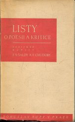 kniha Listy o poesii a kritice Vzájemné dopisy F.X. Šaldy a F. Chudoby, Bohuslav Rupp 1945