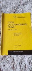 kniha Úvod do soukromého práva Obecná část , Serifa 2018