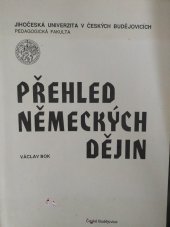 kniha Přehled německých dějin pro posluchače germanistiky, Pedagogická fakulta 1990