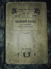 kniha Obchodní nauka pro veřejné školy obchodní, Česká grafická Unie 1925