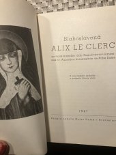 kniha Blahoslavená Alic le clerc, 1947 1947