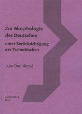 kniha Zur Morphologie des Deutschen unter Berücksichtigung des Tschechischen, Gaudeamus 2014