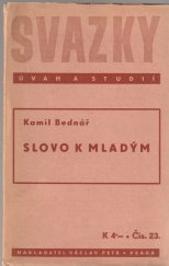 kniha Slovo k mladým, Václav Petr 1940