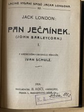 kniha Pan Ječmínek John Barleycorn, Kočí knihkupec 1924