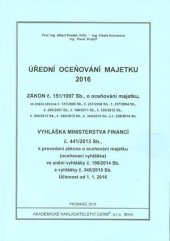 kniha Úřední oceňování majetku 2016, Akademické nakladatelství CERM 2016