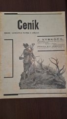 kniha Ceník zbraní - loveckých potřeb a střeliva, Grafický závod HOUSER A HERZIG v Dobrušce 1926