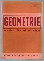 kniha Geometrie pro třetí třídu středních škol, Státní nakladatelství 1950