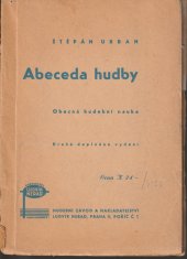 kniha Abeceda hudby Obecná hudební nauka, Ludvík Nerad 1945