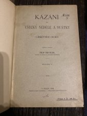 kniha Kázání na všecky neděle a svátky církevního roku, s.n. 1894