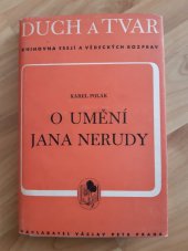 kniha O umění Jana Nerudy tři studie, Václav Petr 1942