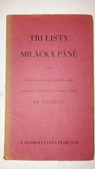 kniha Tři listy miláčka Páně, Sestry dominikánky 1932