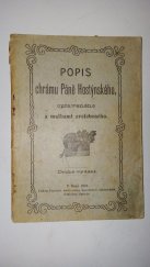 kniha Popis chrámu Páně Hostýnského, opraveného a malbami zvelebeného, s.n. 1903