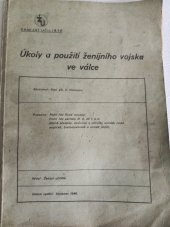 kniha Úkoly a použití ženijního vojska ve válce, Ženijní učiliště 1946