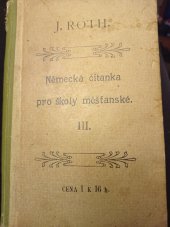 kniha Německá čítanka mluvnická pro třetí třídu škol měšťanských, s.n. 1906