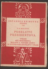 kniha Poselství presidentova, Státní nakladatelství 1924