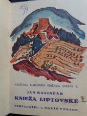 kniha Knieža liptovské Obraz z XV. storočia, L. Mazáč 1928