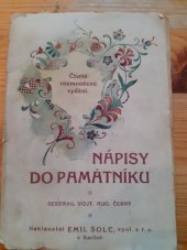 kniha Nápisy do památníků, Šolc 1922