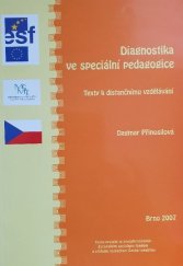 kniha Diagnostika ve speciální pedagogice texty k distančnímu vzdělávání, Paido 2007