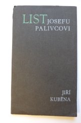 kniha List Josefu Palivcovi, Alois Chvála 1967