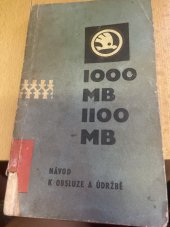 kniha Návod k obsluze a údržbě 1000MB, Stredočeské tiskárny 1969