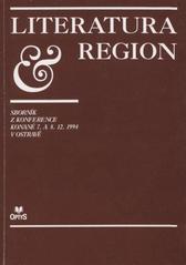 kniha Literatura a region sborník z konference konané 7. a 8. prosince 1994 v Ostravě, Optys 1995