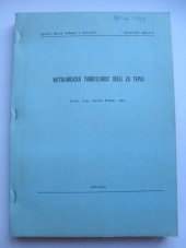 kniha Metalurgická tvařitelnost ocelí za tepla, Vysoká škola báňská 1982