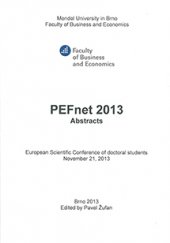 kniha PEFnet 2013 Abstracts, Mendelova univerzita v Brně 2013