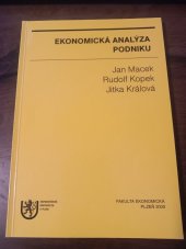 kniha Ekonomická analýza podniku, Západočeská univerzita v Plzni 2009