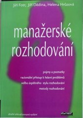 kniha Manažerské rozhodování, Ekopress 2000