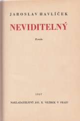 kniha Neviditelný Román, Jos. R. Vilímek 1937