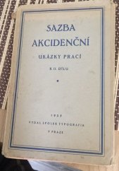 kniha Sazba akcidenční II., Typografia 1925