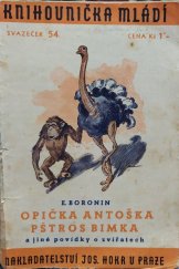 kniha Opička Antoška, pštros Bimka a jiné povídky o zvířatech, Josef Hokr 1937