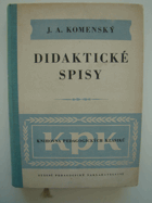kniha Didaktické spisy (Výbor), SPN 1954