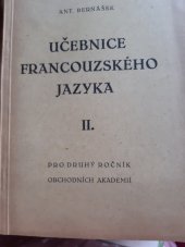 kniha Učebnice francouzského jazyka pro druhý ročník obchodních akademií, Česká grafická Unie 1928