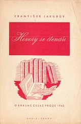 kniha Hovory se čtenáři o krásné české próze 1943, Orbis 1944