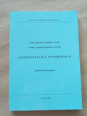 kniha Geografická informace český výkladový a anglicko-český a česko-anglický překladový slovník, Ministerstvo hospodářství 1996