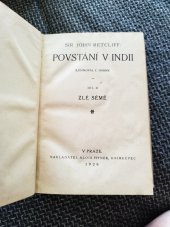 kniha Povstání v Indii. Díl 2, - Zlé sémě, Alois Hynek 1910