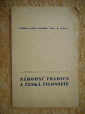 kniha Národní tradice a česká filosofie úkoly a výzvy, Jednota filosofická 1939