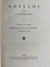 kniha Noveloj, Moraviaj Esperanto Pioniroj 1934