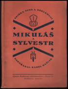 kniha Mikuláš a Sylvestr Sbírka scén a deklamací, Hašlerovo nakladatelství 1922