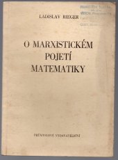 kniha O marxistickém pojetí matematiky, Průmyslové vydavatelství 1951